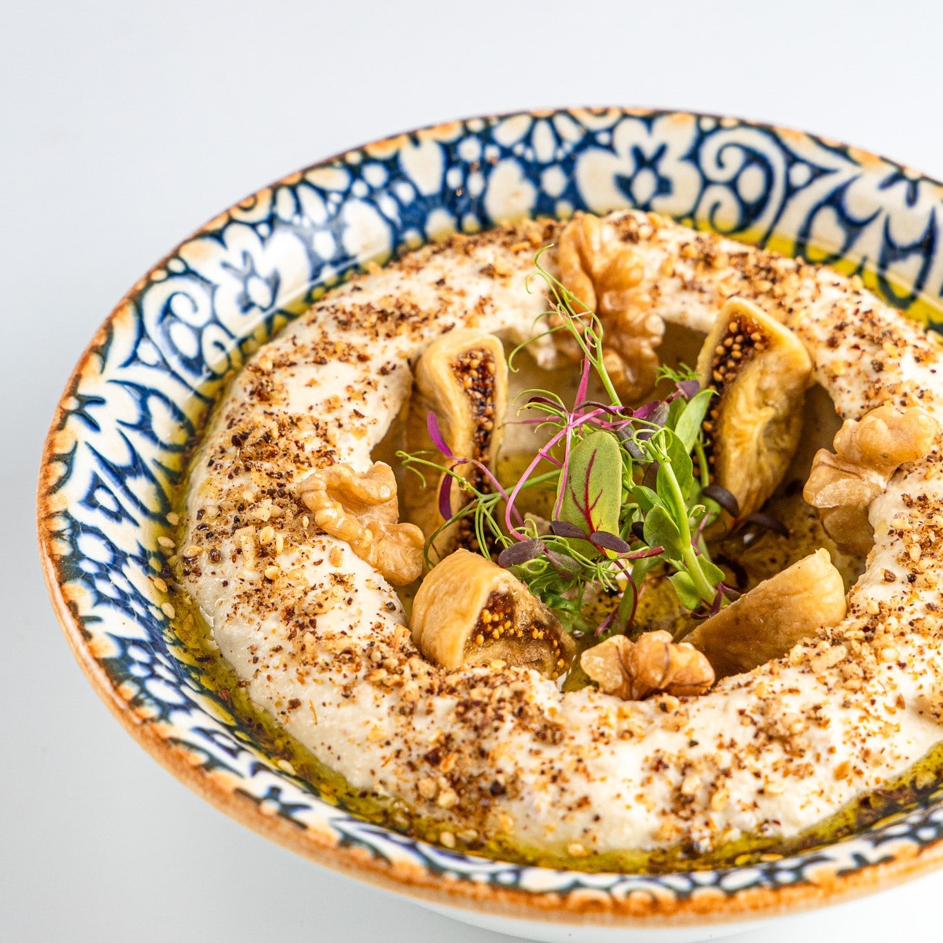 Hummus with Walnuts & Figs